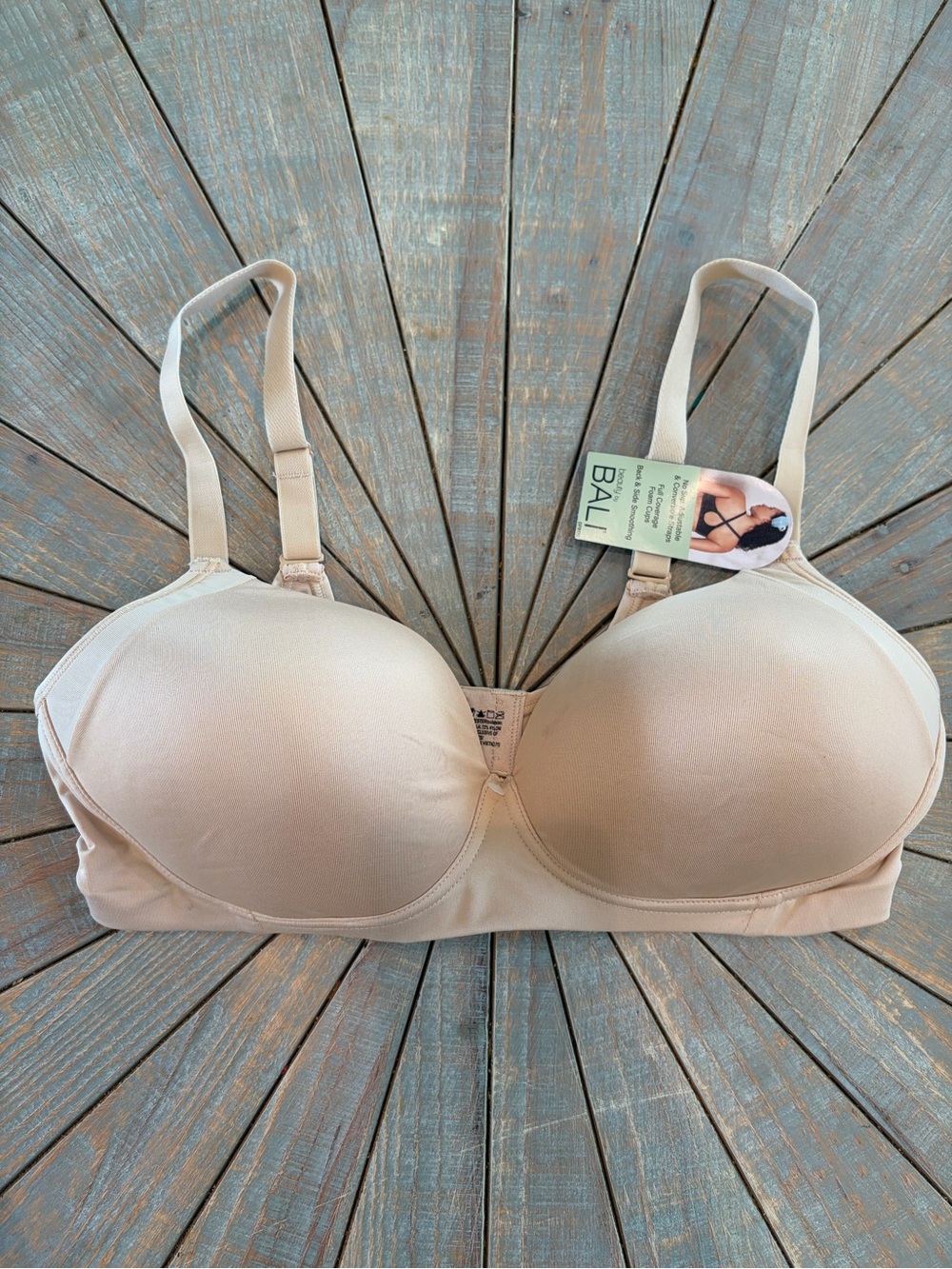 NWT! Beauty by Bali Women's nude Wirefree T-Shirt Bra (Model DFB170) - 38D